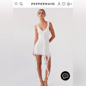 Peppermayo Exclusive - Heaven Knows Frill Mini Dress - White